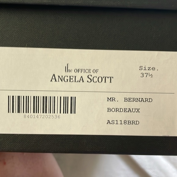 NIB Angela Scott Mr. Bernard Bordeaux Boots 37.5 - Picture 9 of 9